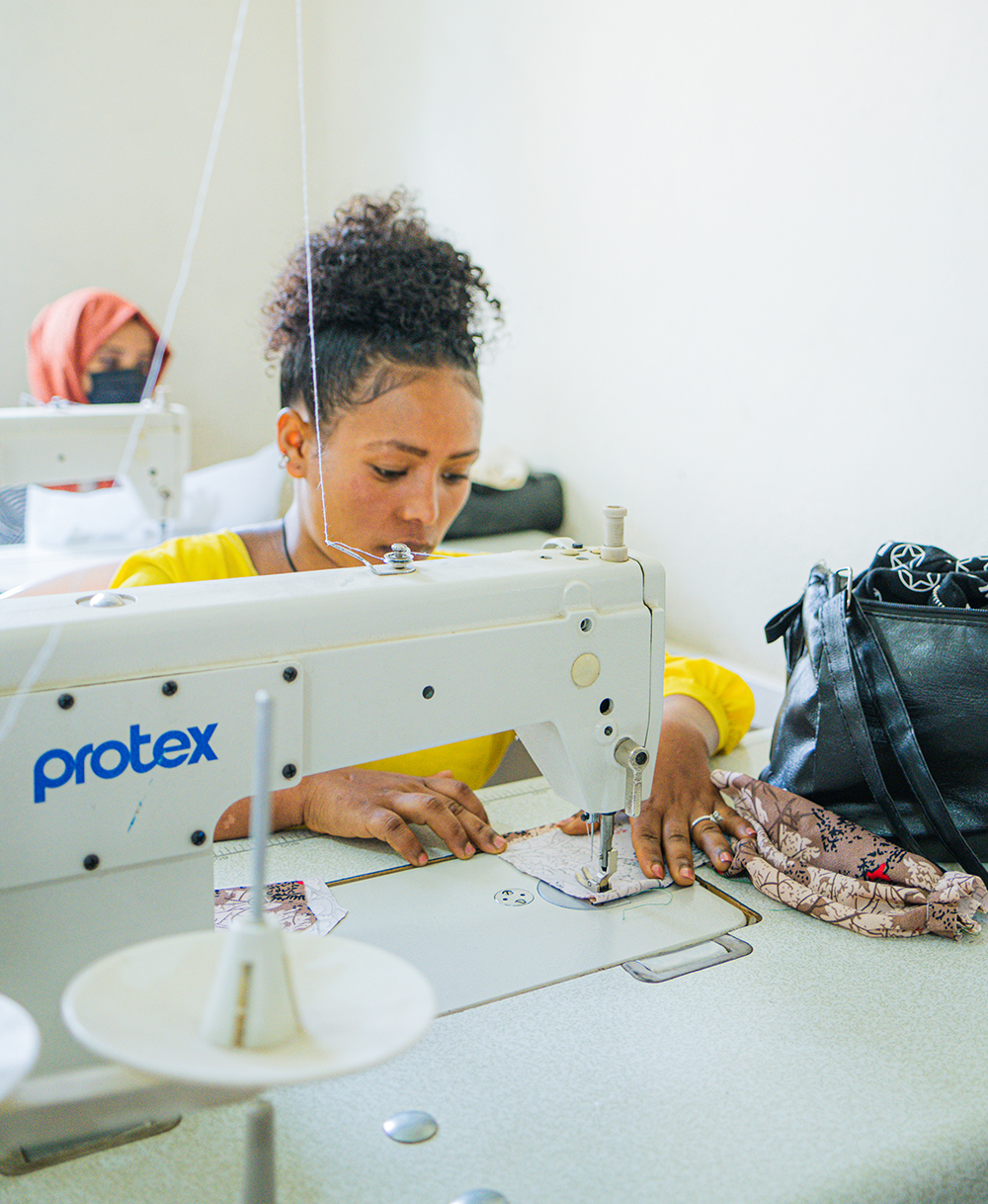 Elsa Ethiopië naaien training