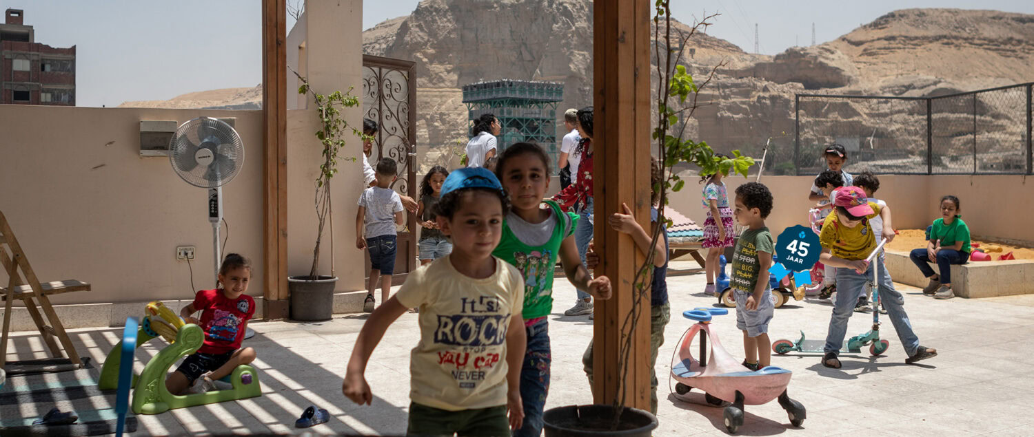 Egypte kinderen vuilniswijk