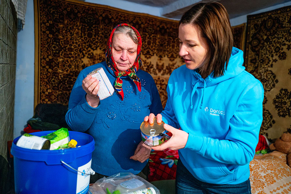 Voedselbanken in Moldavië ondersteunen kwetsbare gezinnen met basisvoedsel.